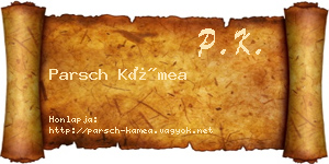 Parsch Kámea névjegykártya